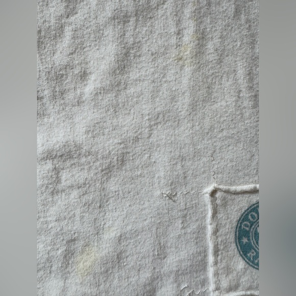 Double D Ranch Cream Cold Shoulder T Shirt Top Indians Beaded Fringe Size Small - Picture 7 of 8